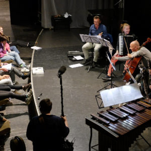 Kompositionswerkstatt 2019 Generalprobe Neue Musik Ensemble Aachen in der Klangbrücke
